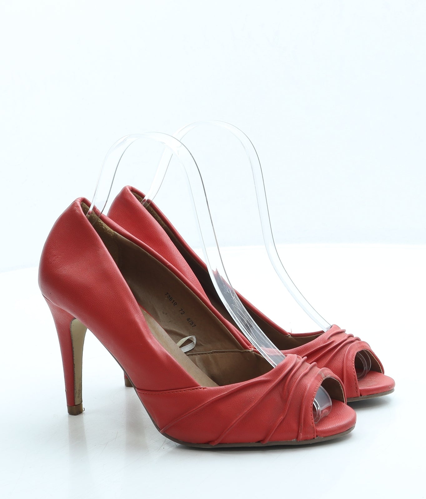 Atmosphere Womens Red Leather Court Heel UK 4 37