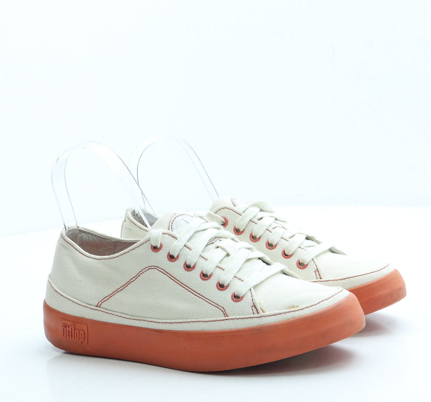 FitFlop Womens Beige Fabric Trainer UK 5 38