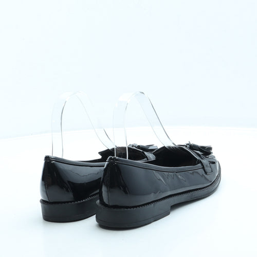 Primark Womens Black Patent Leather Loafer Flat UK 4 37 US 6