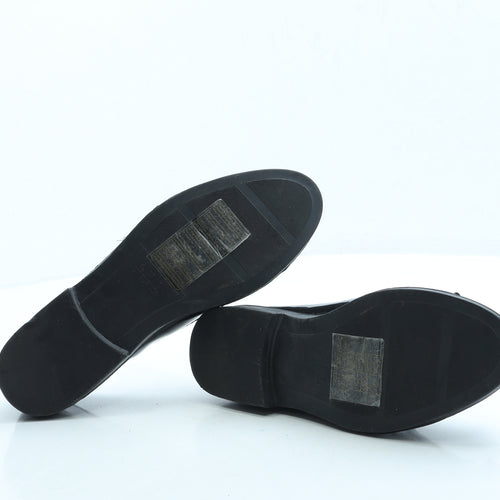 Primark Womens Black Patent Leather Loafer Flat UK 4 37 US 6