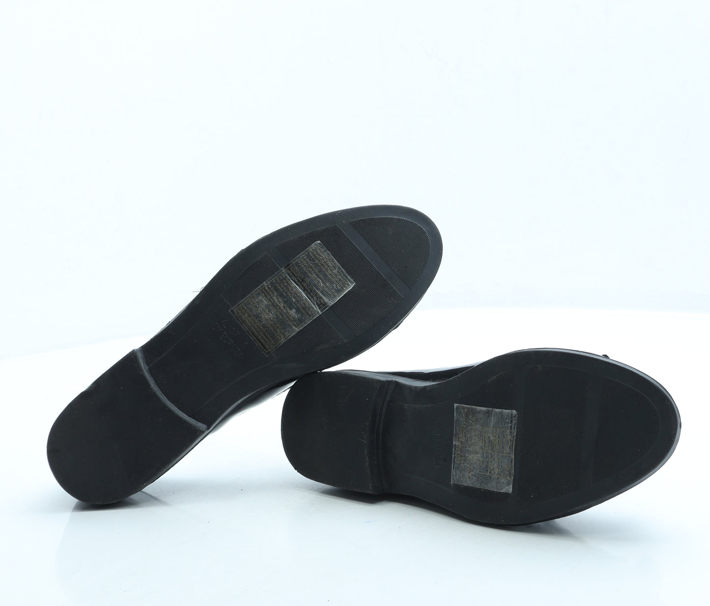 Primark Womens Black Patent Leather Loafer Flat UK 4 37 US 6