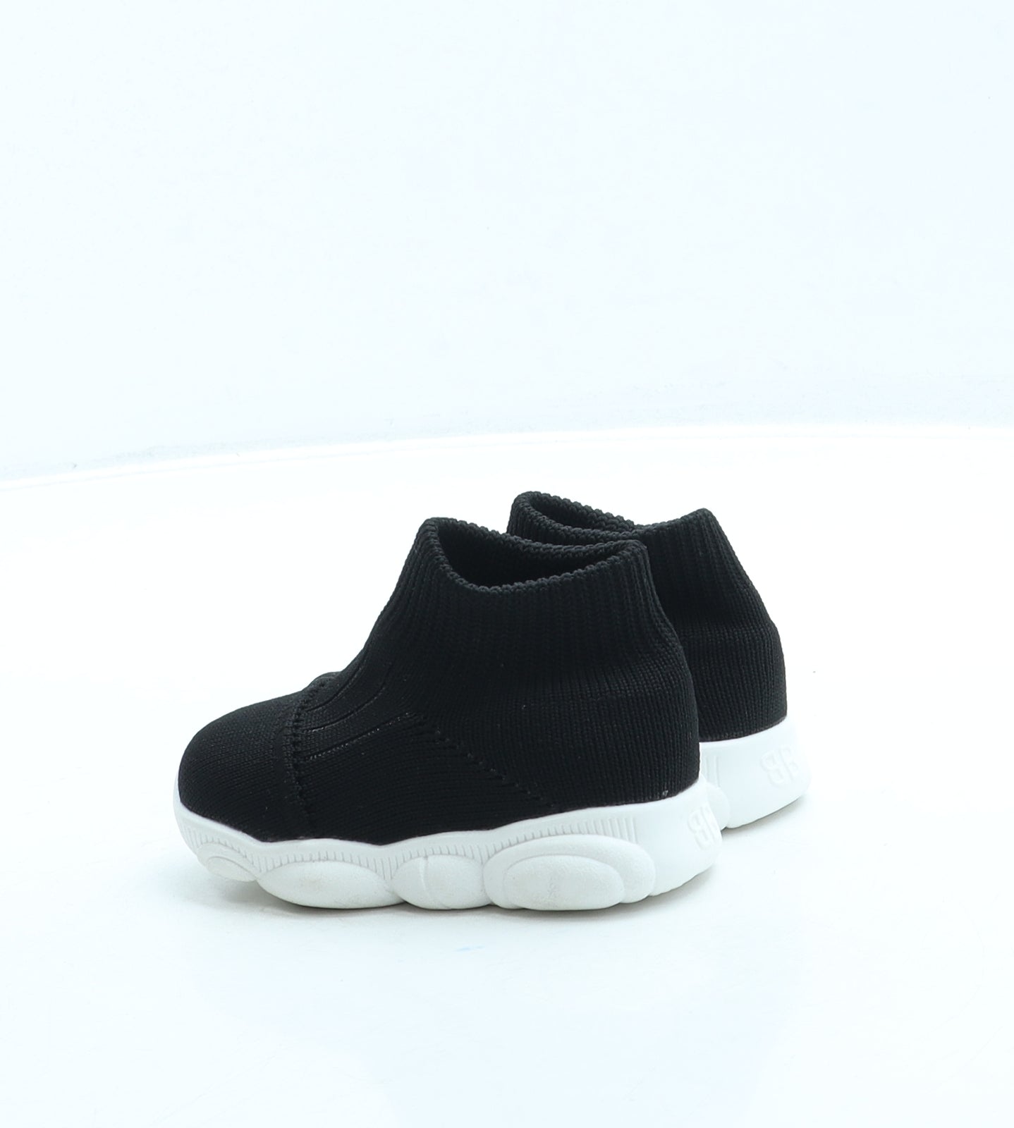 Preworn Boys Black Fabric Sock Trainer UK 7.5