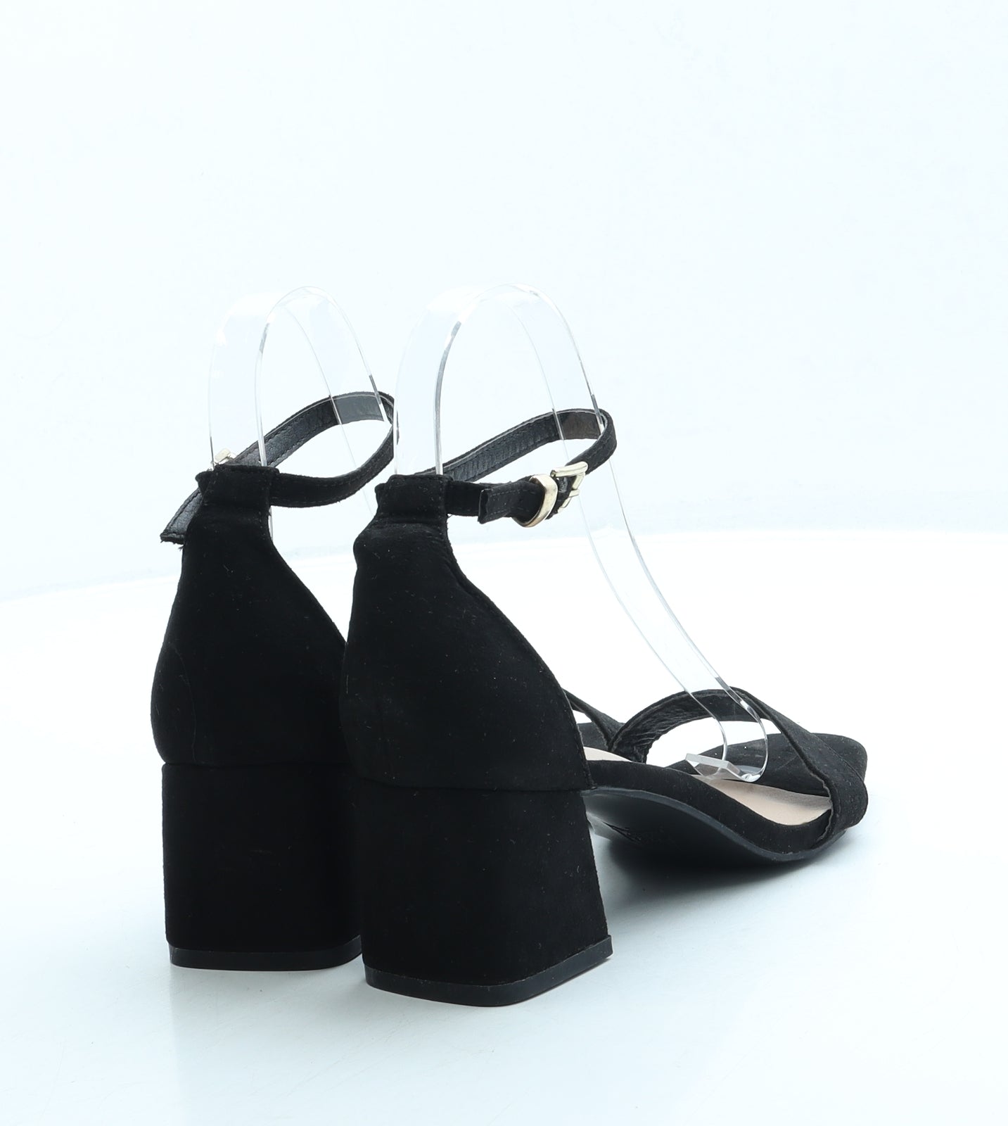 New Look Womens Black Suede Strappy Heel UK 3 36