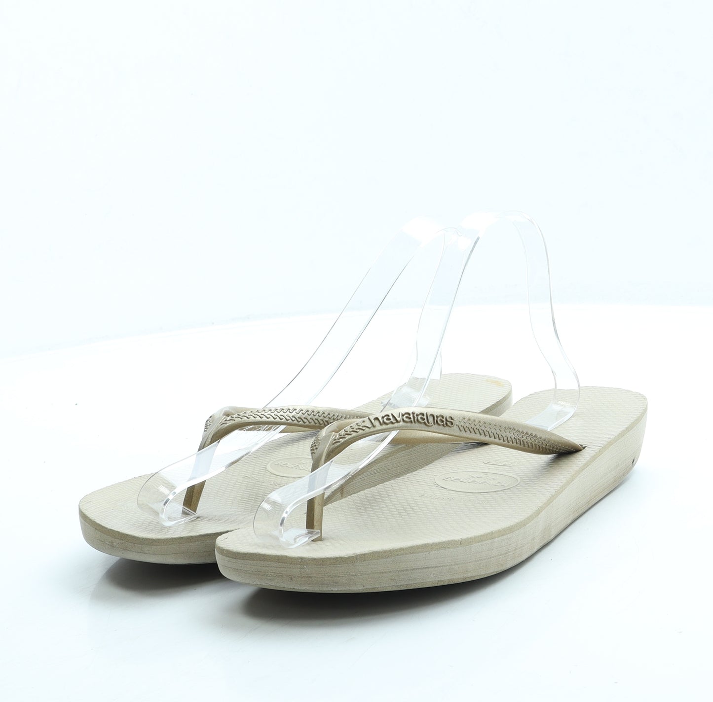Havaianas Womens Beige Rubber Thong Sandal UK 6 39