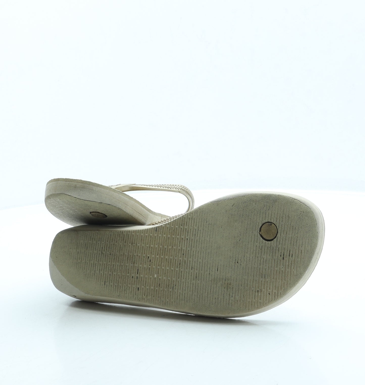 Havaianas Womens Beige Rubber Thong Sandal UK 6 39