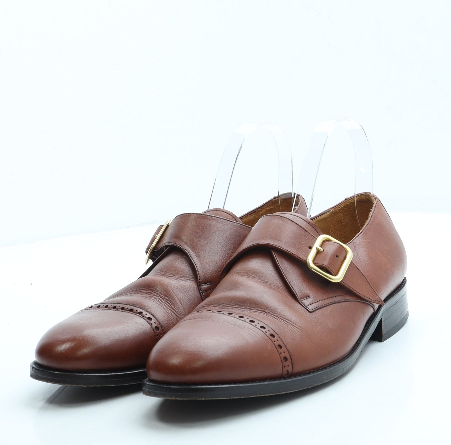 FOSCO Mens Brown Leather Oxford Dress UK 7 40