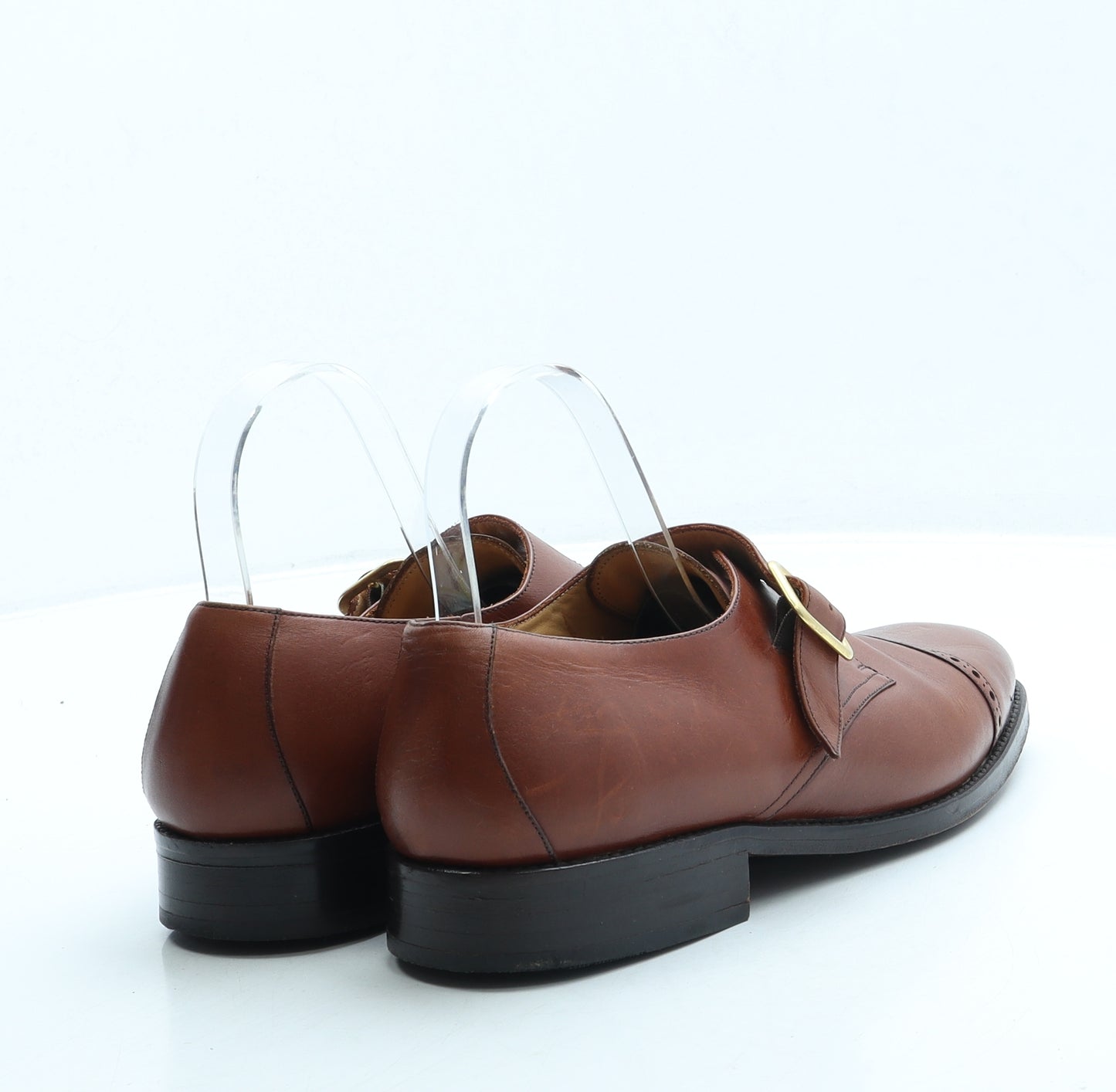 FOSCO Mens Brown Leather Oxford Dress UK 7 40
