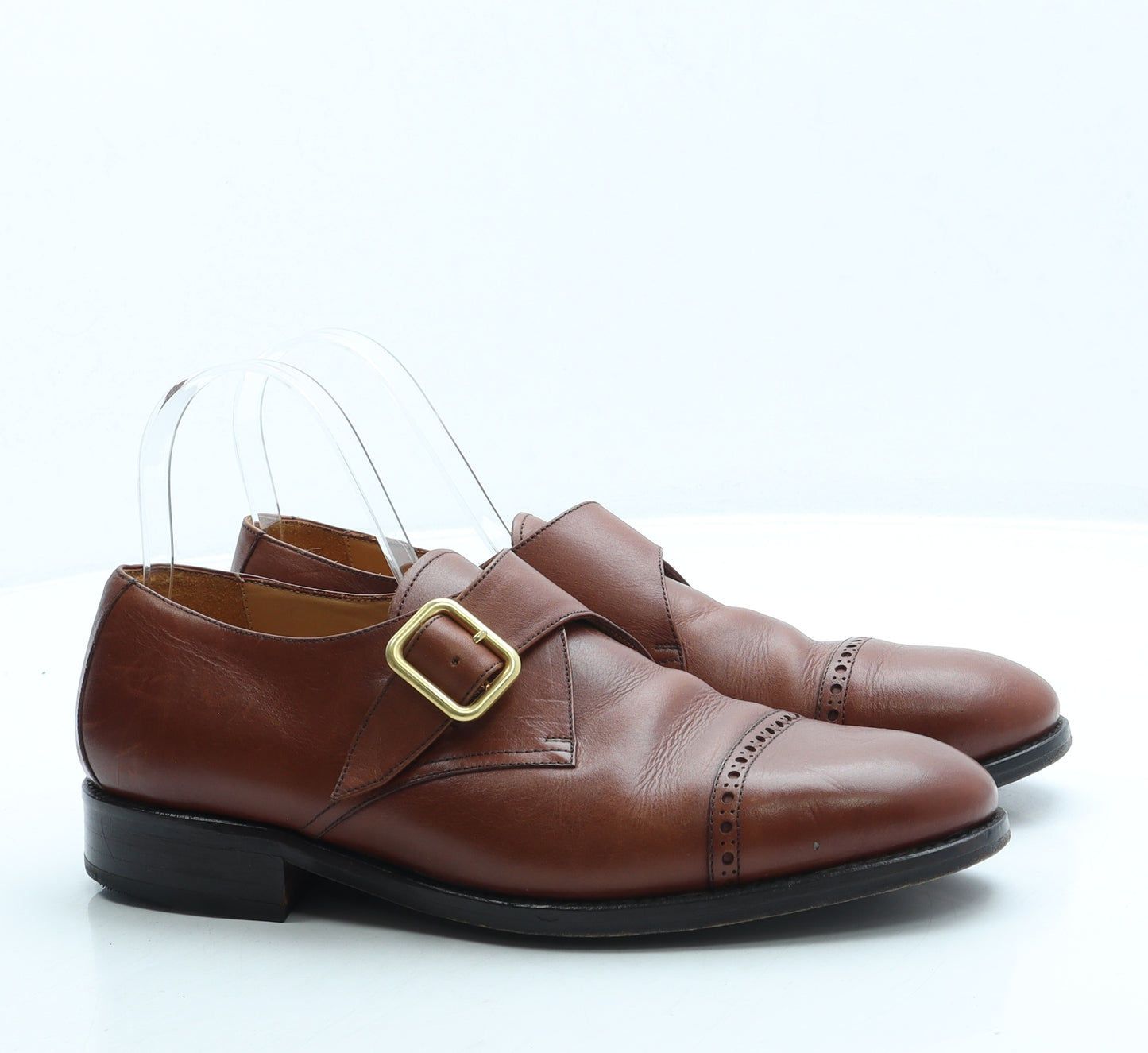 FOSCO Mens Brown Leather Oxford Dress UK 7 40