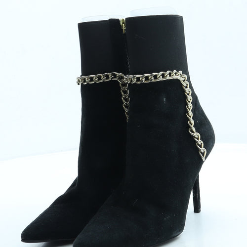 TWINSET Womens Black Suede Bootie Boot UK 6 39