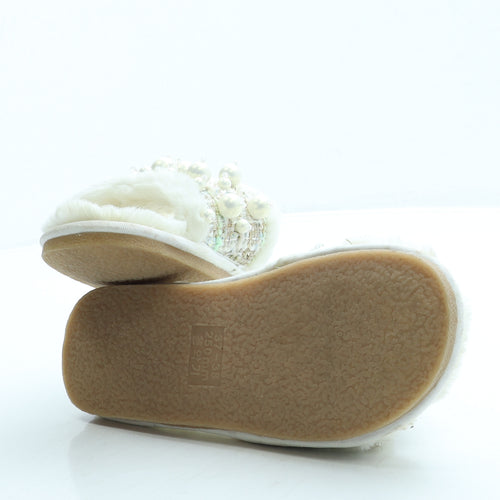 Preworn Womens Beige Polyester Slip On Slipper UK 37