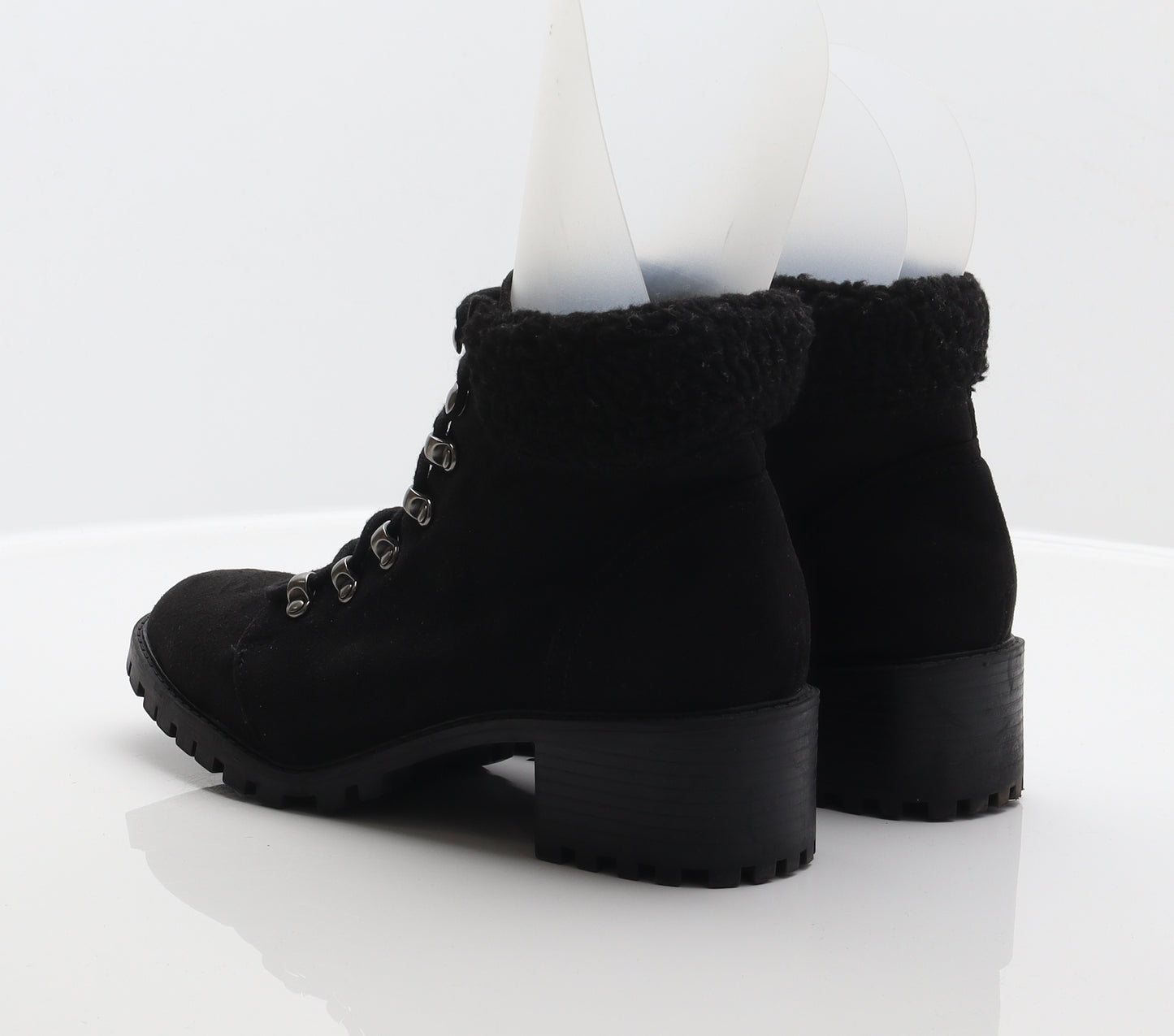 Primark Womens Black Polyester Combat Boot UK 6 39