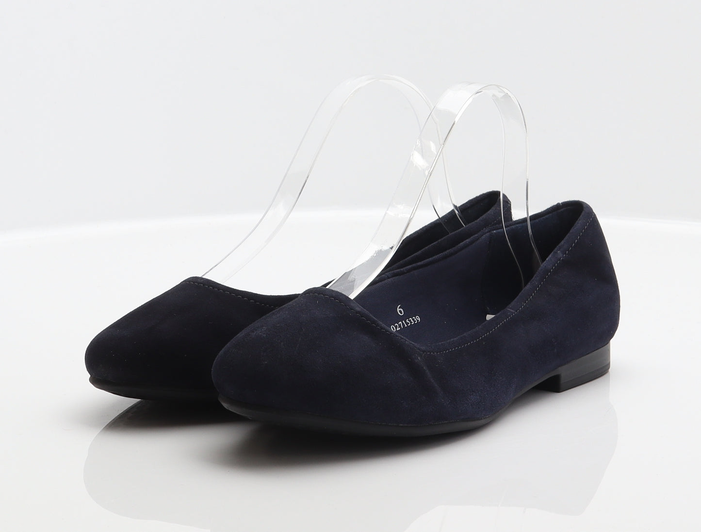 Marks and Spencer Womens Blue Suede Ballet Flat UK 6