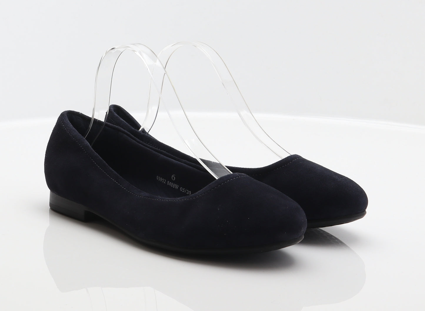 Marks and Spencer Womens Blue Suede Ballet Flat UK 6
