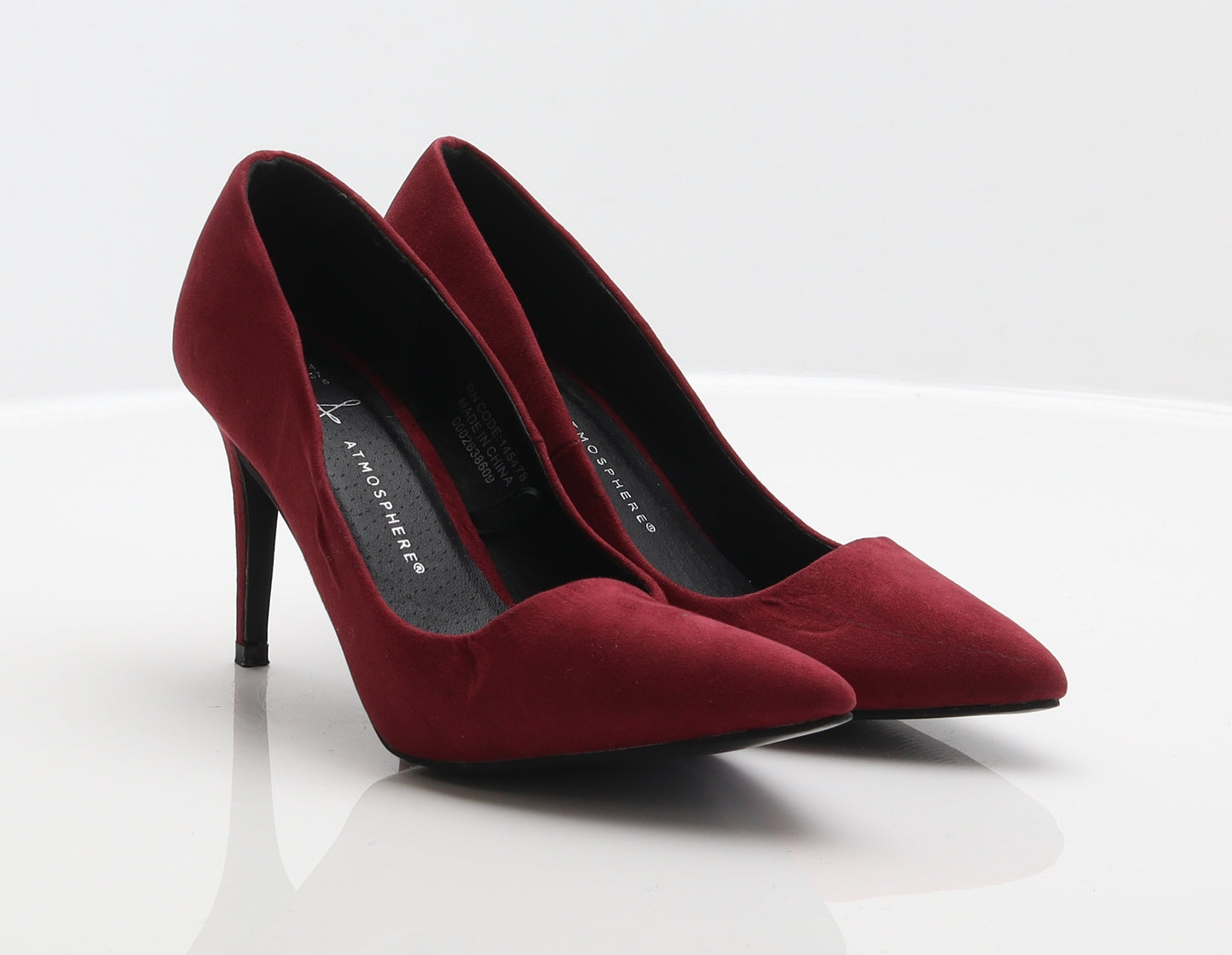 Atmosphere Womens Red Polyester Court Heel UK 4 37
