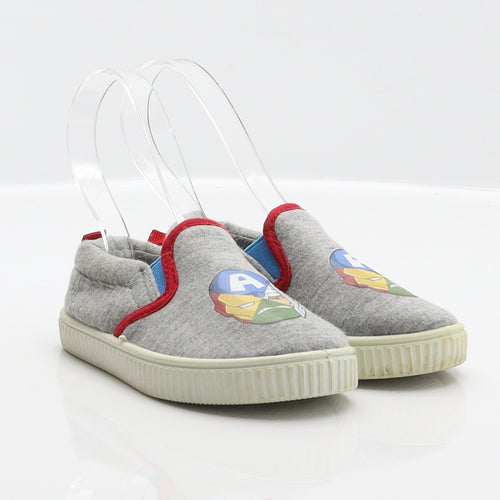 F&F Boys Grey Polyester Slip On Casual UK 6 23 - Marvel, Avengers