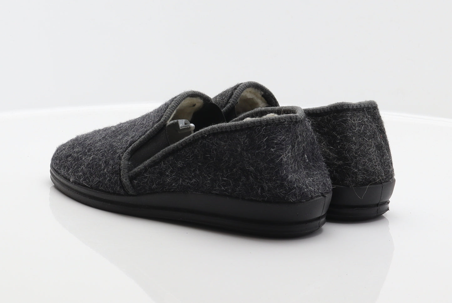 Rhode Mens Grey Wool Slip On Slipper UK 7.5 41