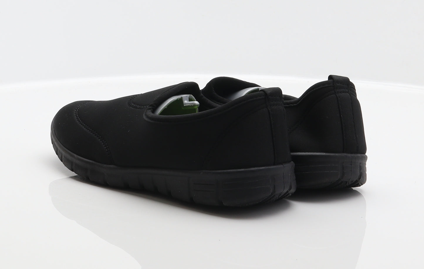 Lilley Womens Black Polyester Slip On Flat UK 5