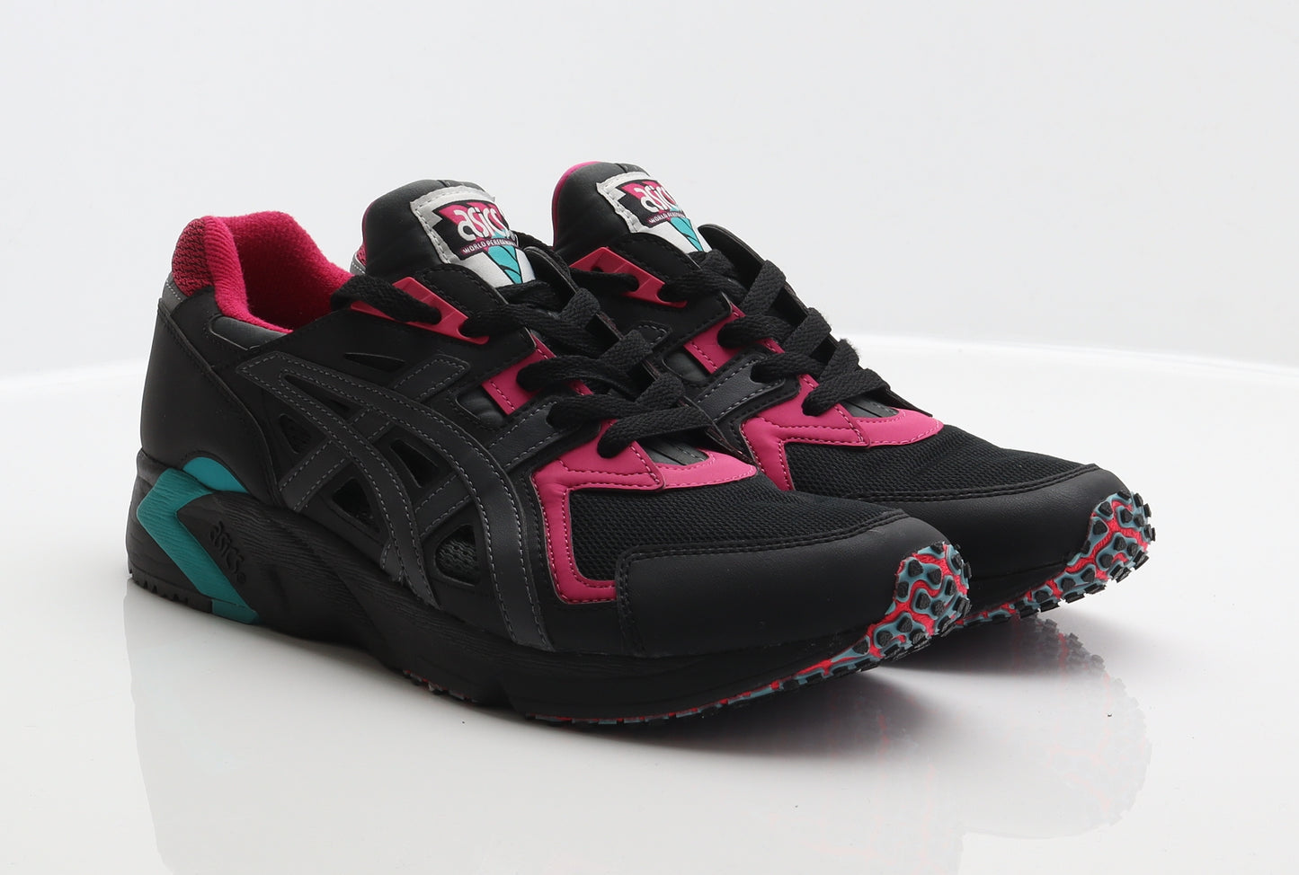 ASICS Mens Black Geometric Synthetic Trainer UK 9.5 44.5