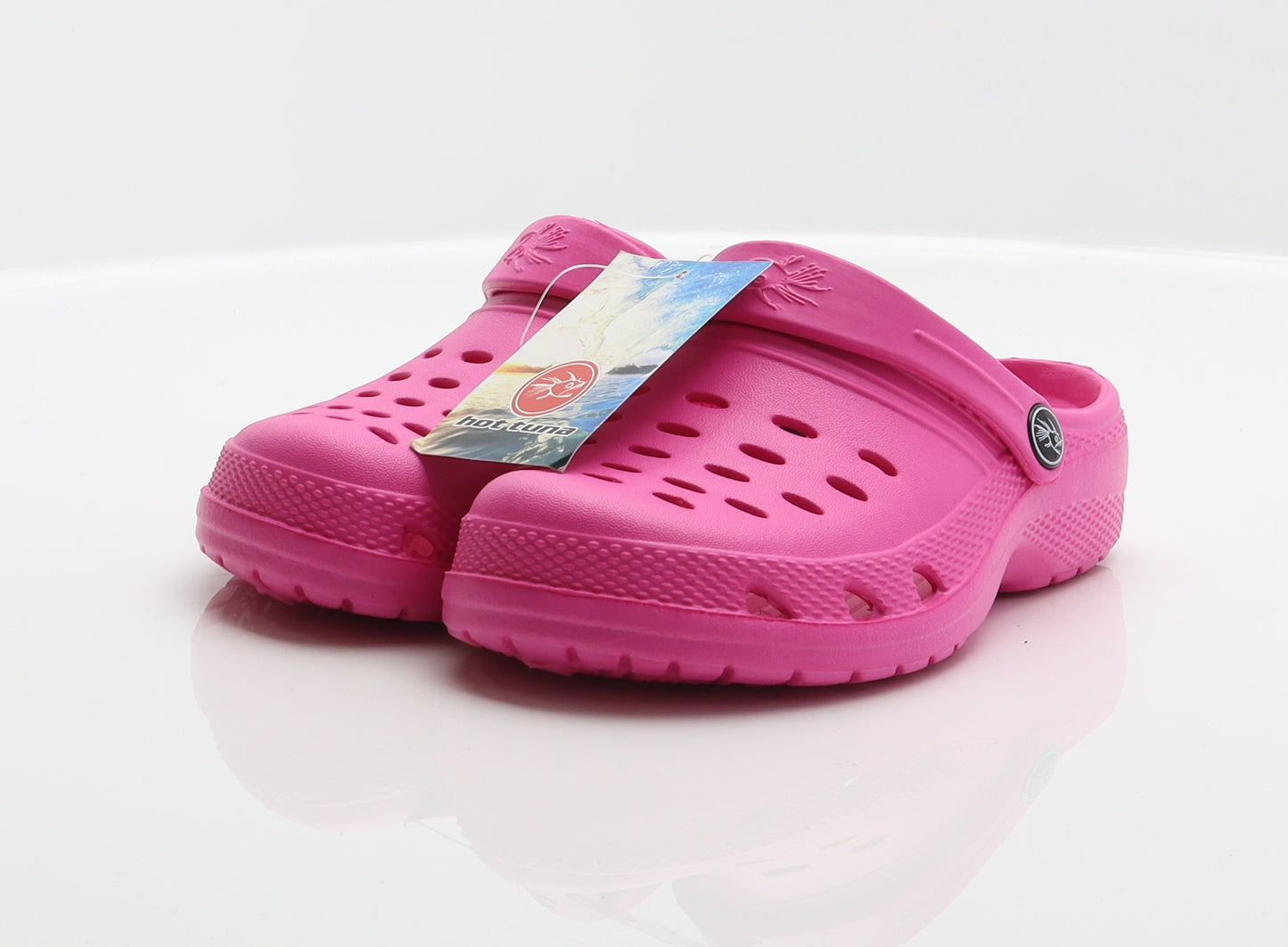 Hot Tuna Girls Pink Synthetic Clog Flat UK 1