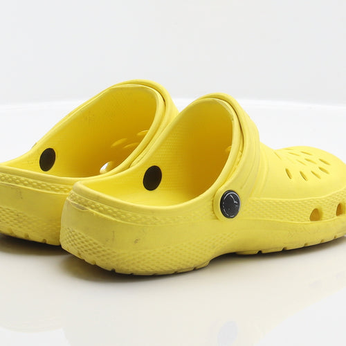Hot Tuna Girls Yellow Synthetic Clog Flat UK 2