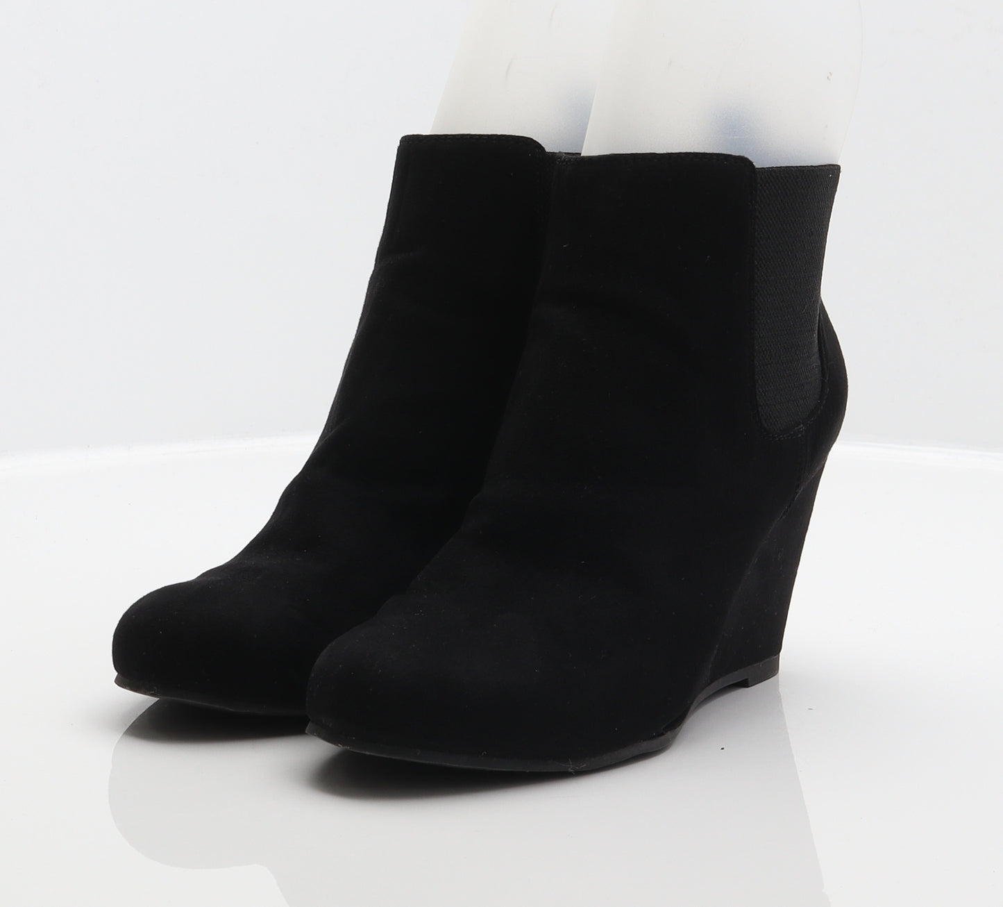 Red Herring Womens Black Suede Chelsea Boot UK 6 39