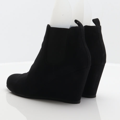 Red Herring Womens Black Suede Chelsea Boot UK 6 39