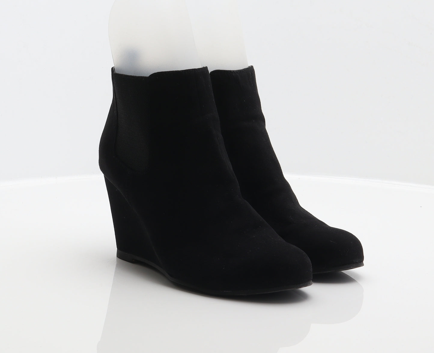 Red Herring Womens Black Suede Chelsea Boot UK 6 39