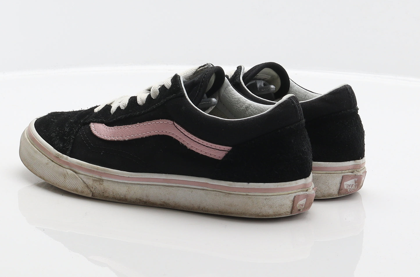 VANS Girls Black Geometric Polyester Trainer UK 2.5 34
