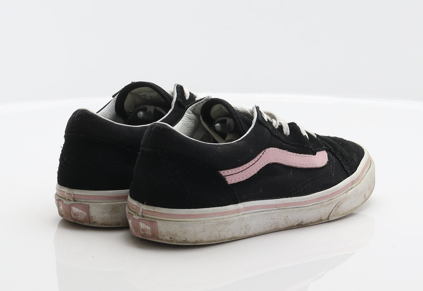 VANS Girls Black Geometric Polyester Trainer UK 2.5 34
