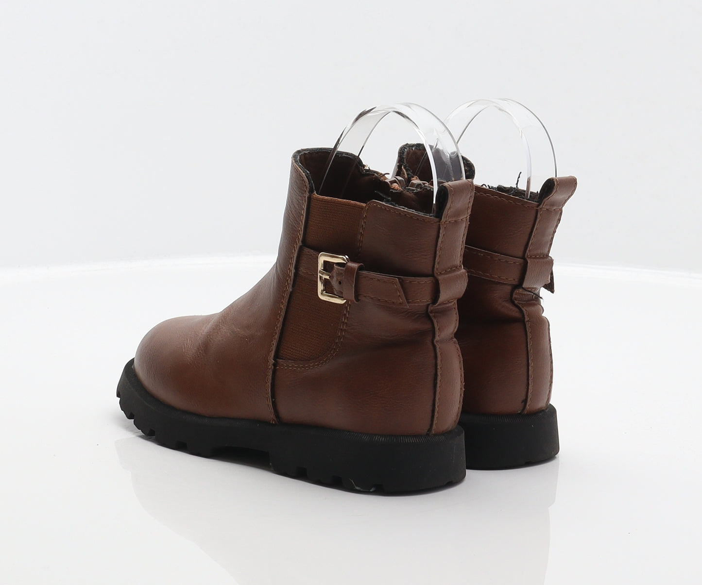 Matalan Girls Brown Synthetic Biker Boot UK 9 27