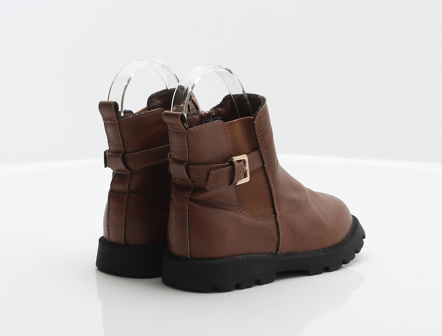 Matalan Girls Brown Synthetic Biker Boot UK 9 27