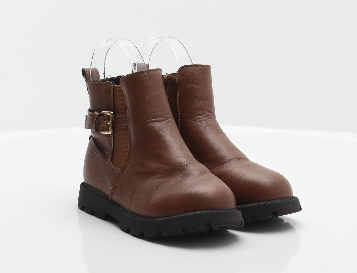 Matalan Girls Brown Synthetic Biker Boot UK 9 27