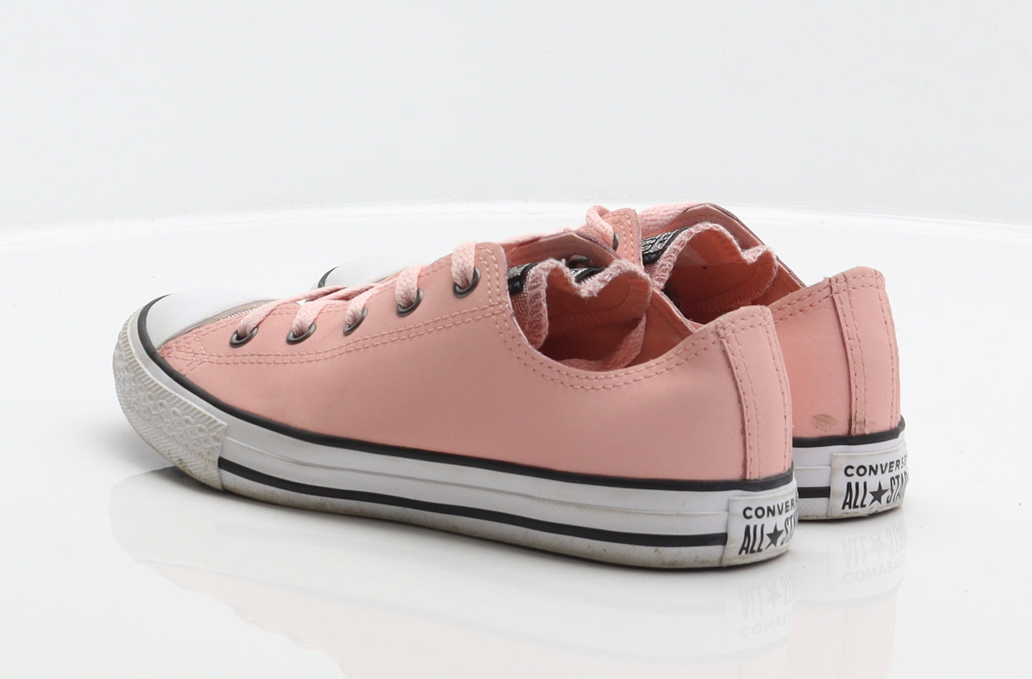 Converse Girls Pink Leather Trainer UK 3 35.5