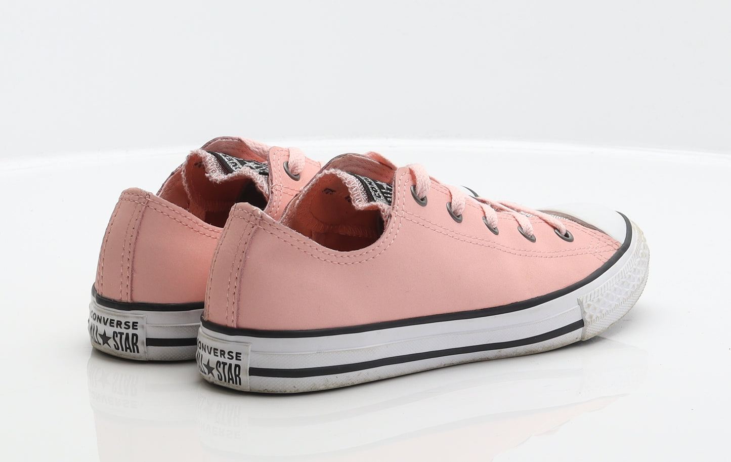 Converse Girls Pink Leather Trainer UK 3 35.5