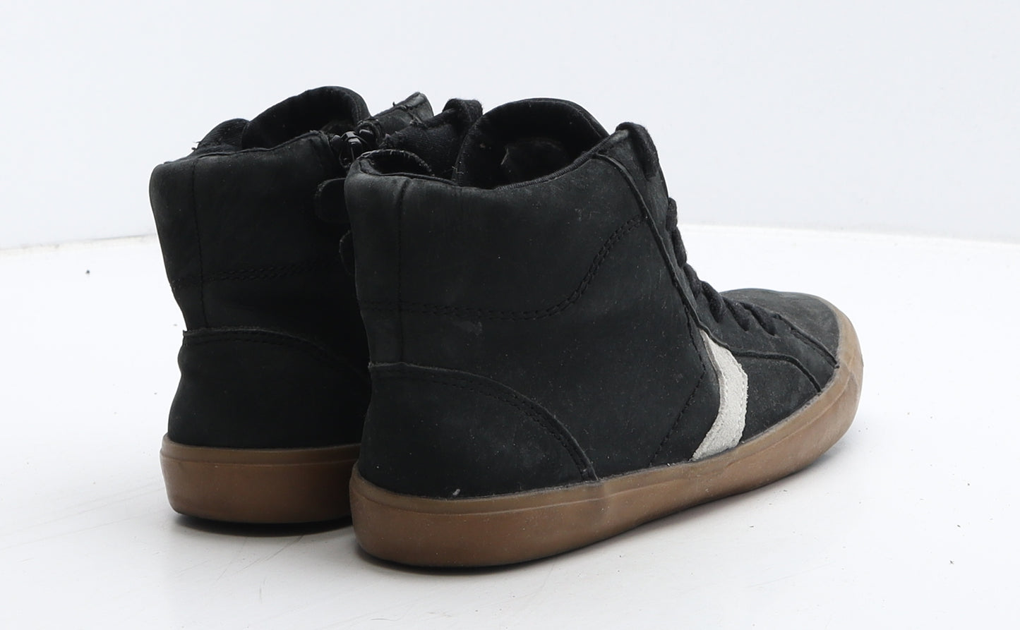 NEXT Boys Black Leather Trainer UK 4