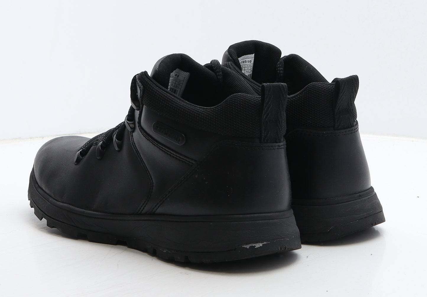 Firetrap Mens Black Leather Combat Boot UK 9.5 44