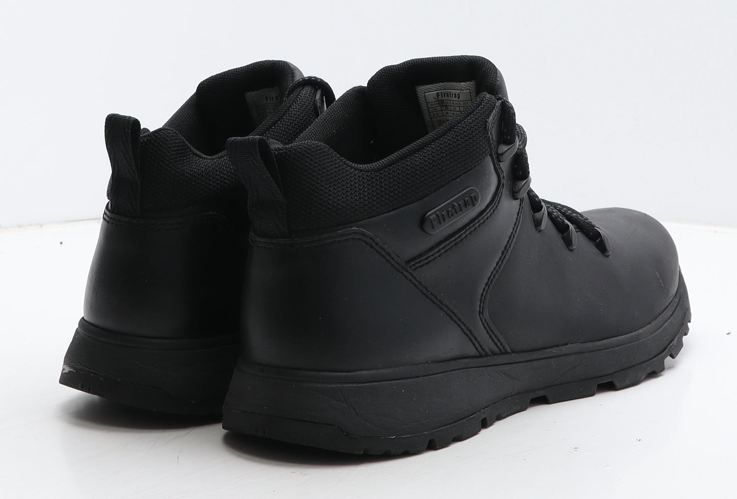 Firetrap Mens Black Leather Combat Boot UK 9.5 44