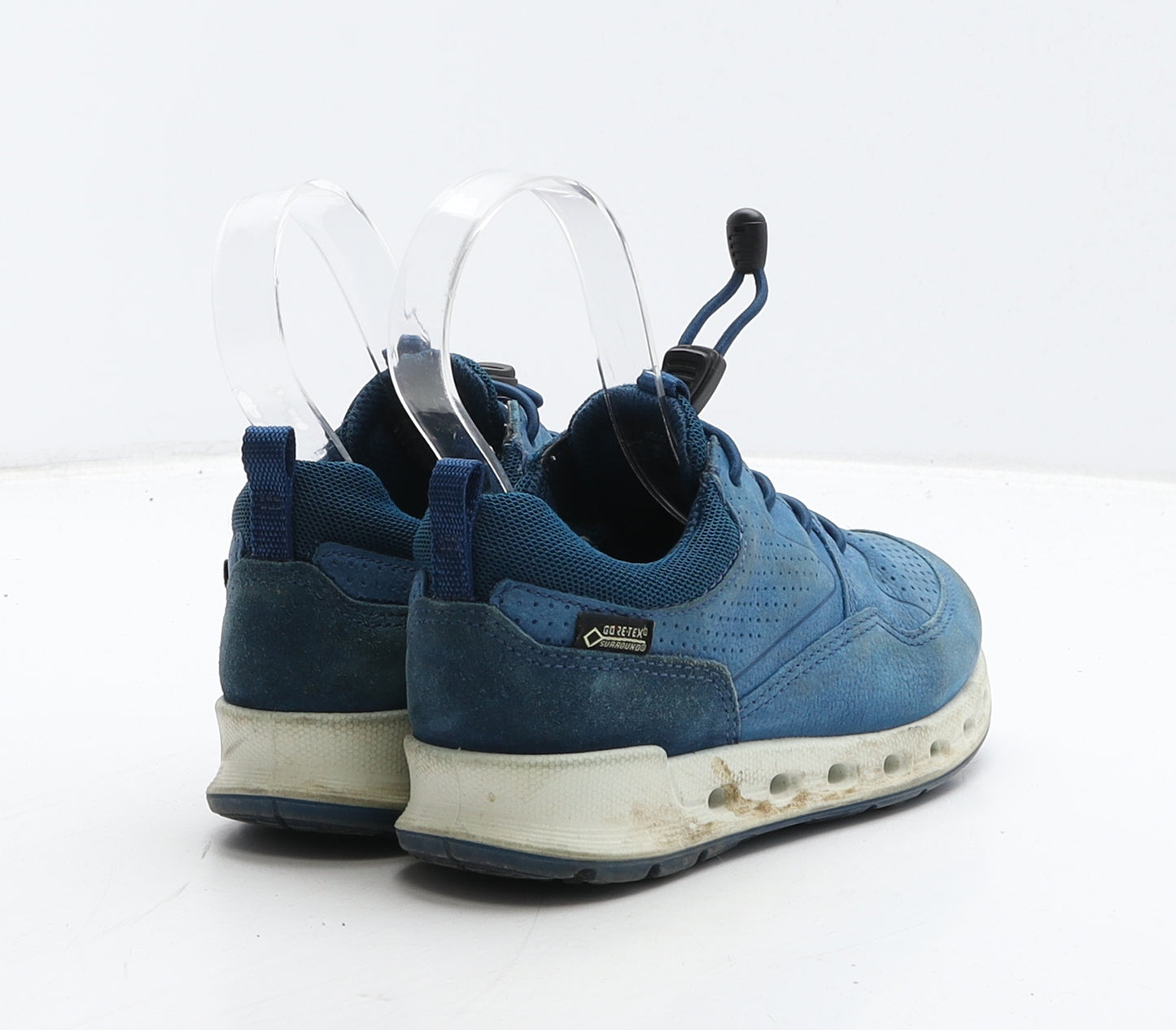 ECCO Boys Blue Leather Trainer UK 10 28