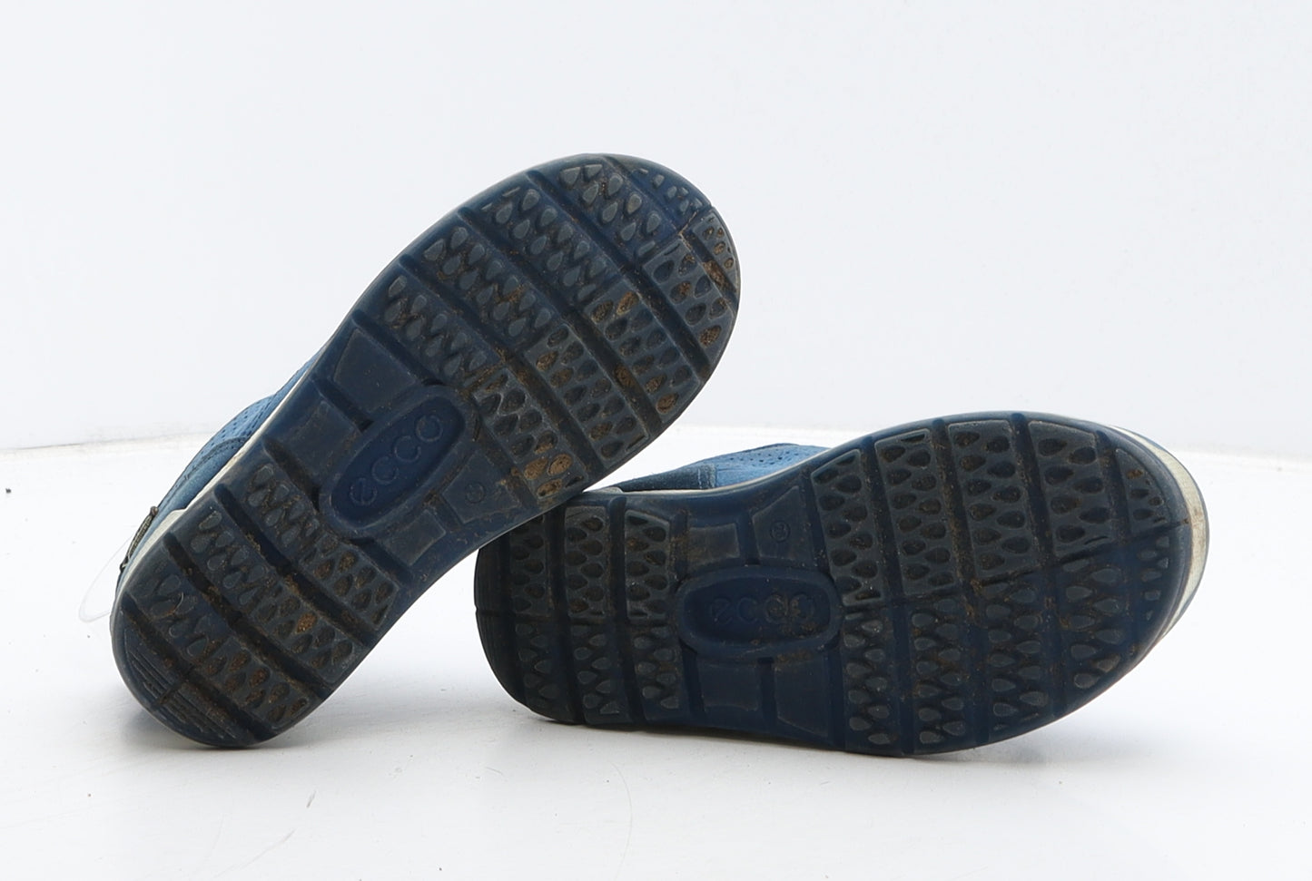 ECCO Boys Blue Leather Trainer UK 10 28