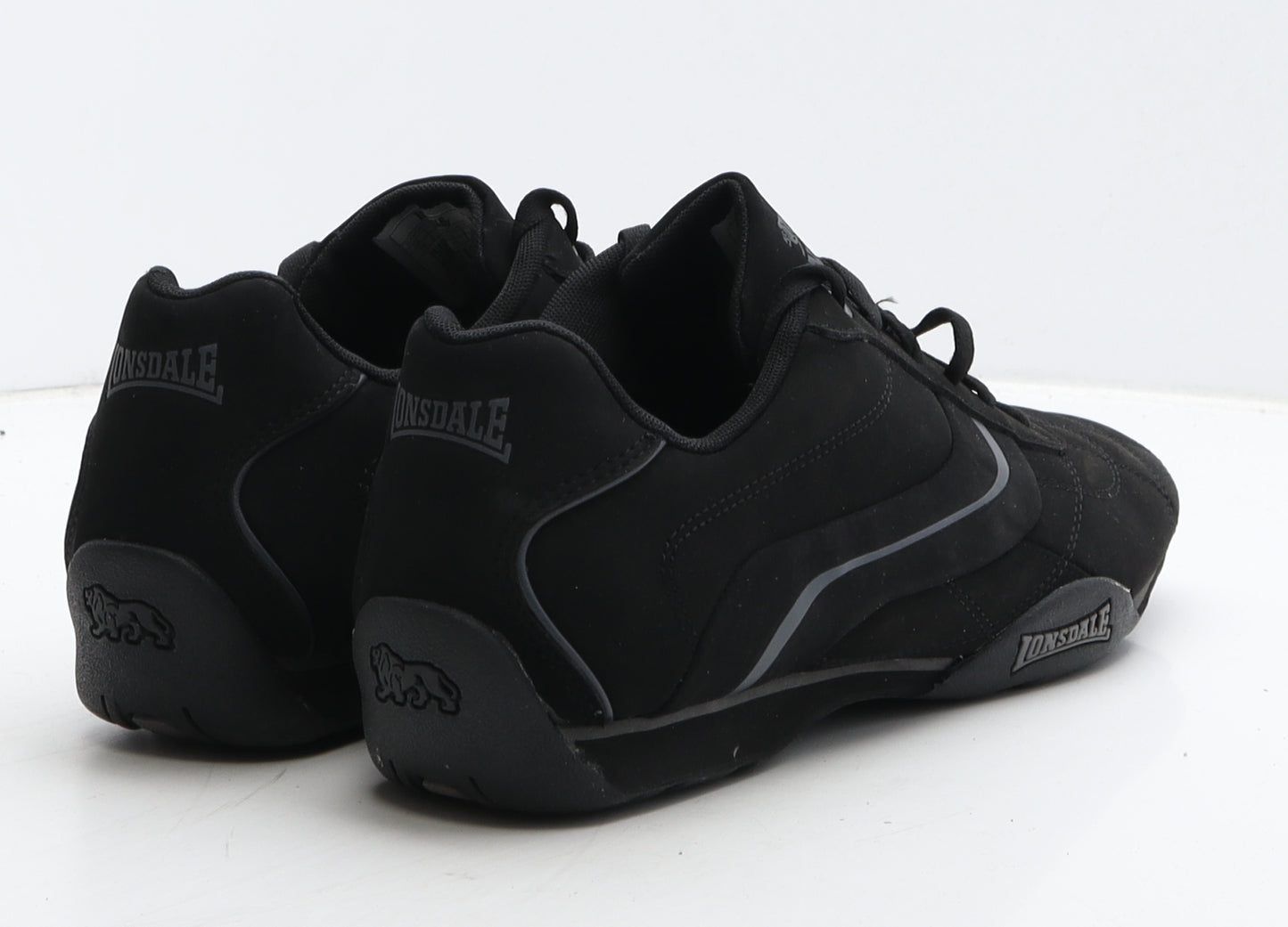 Lonsdale Mens Black Leather Trainer UK 10 45
