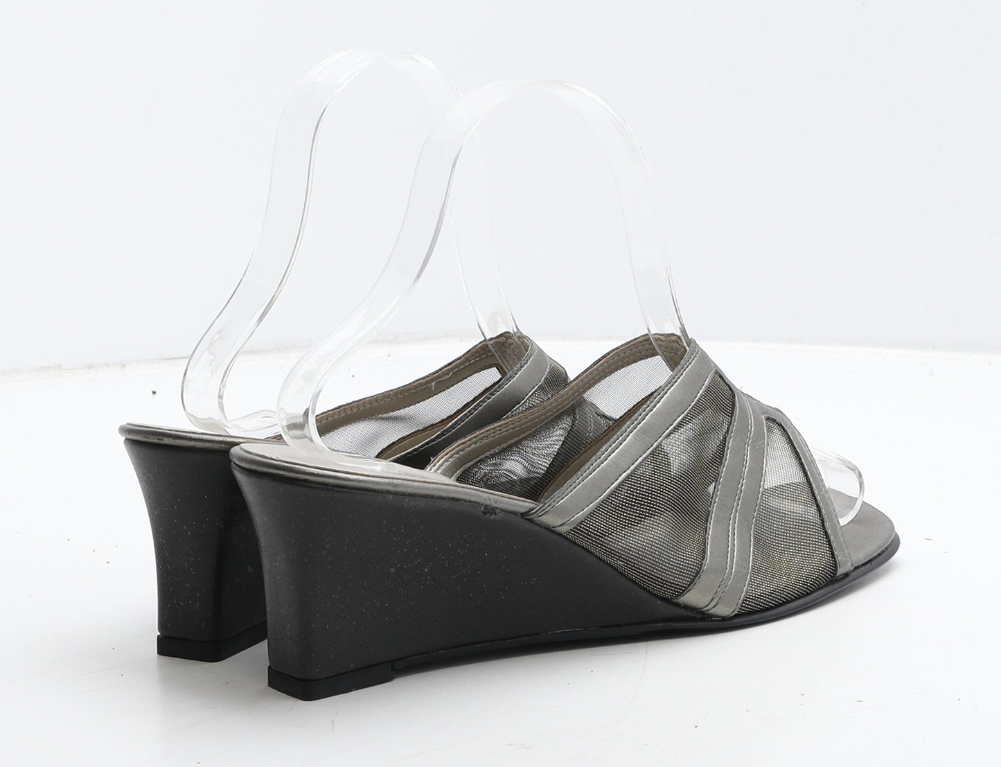 Kaleidoscope Womens Grey Synthetic Mule Heel UK 8