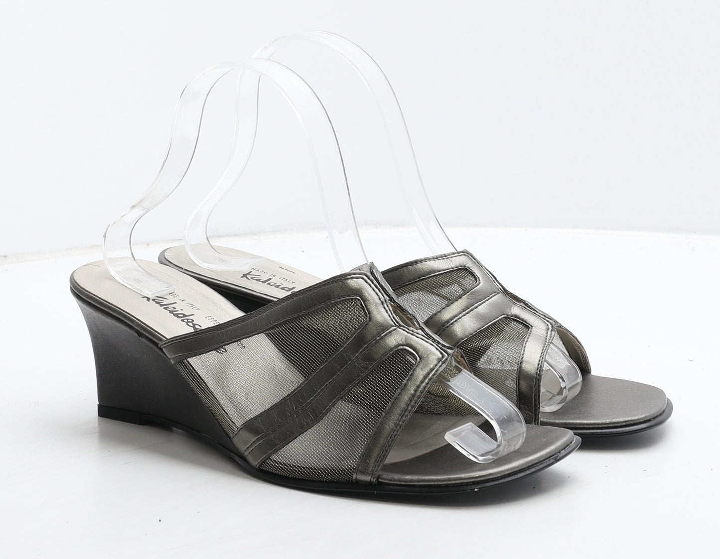 Kaleidoscope Womens Grey Synthetic Mule Heel UK 8