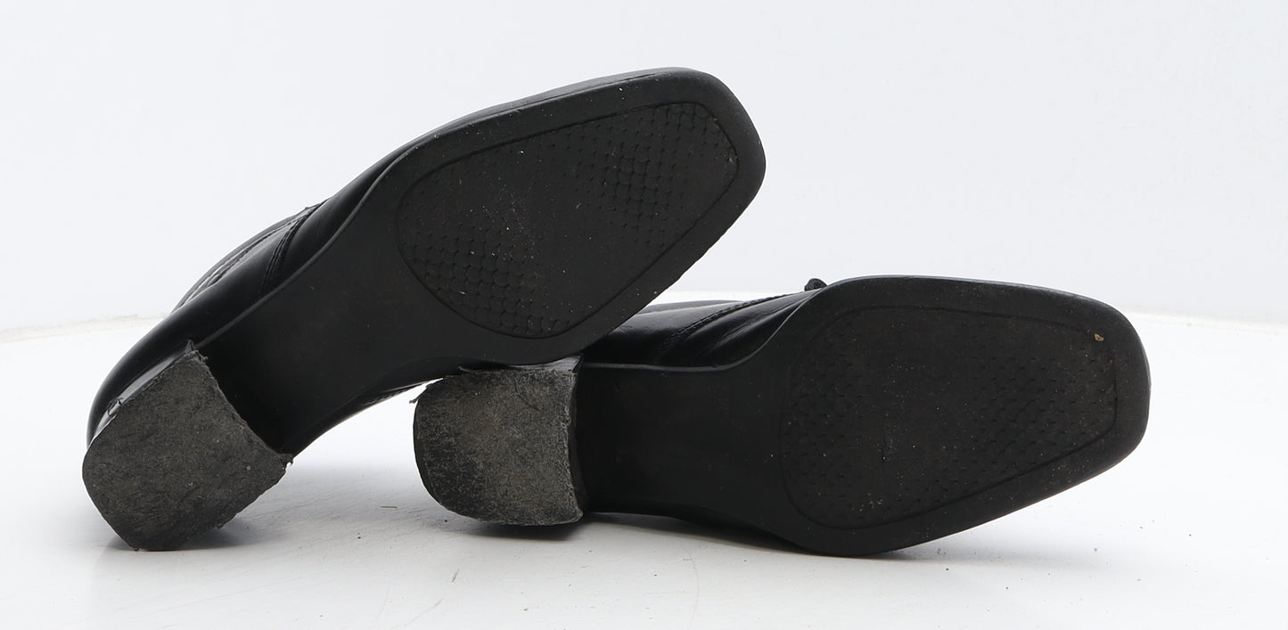 Roland Womens Black Leather Bootie Boot UK 5