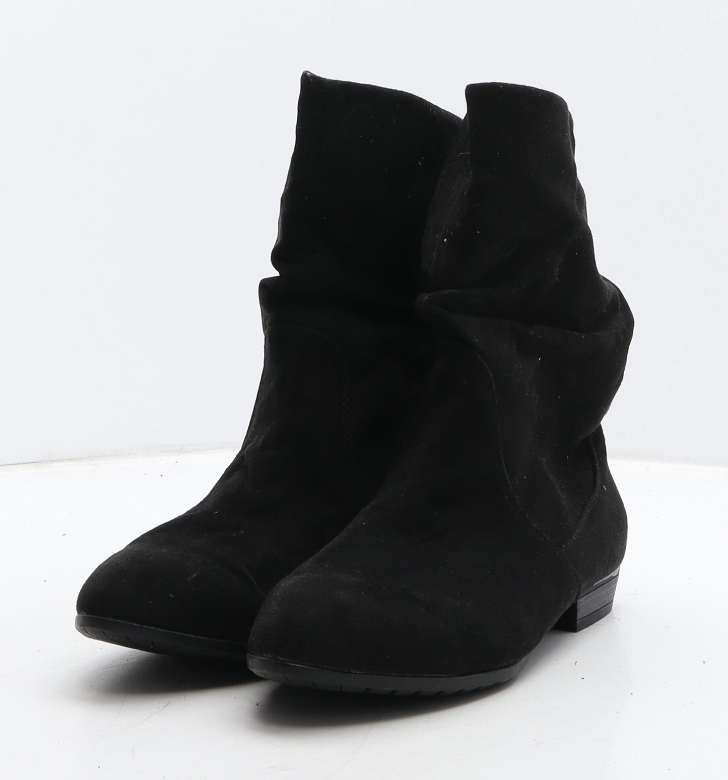 TU Womens Black Suede Bootie Boot UK 4