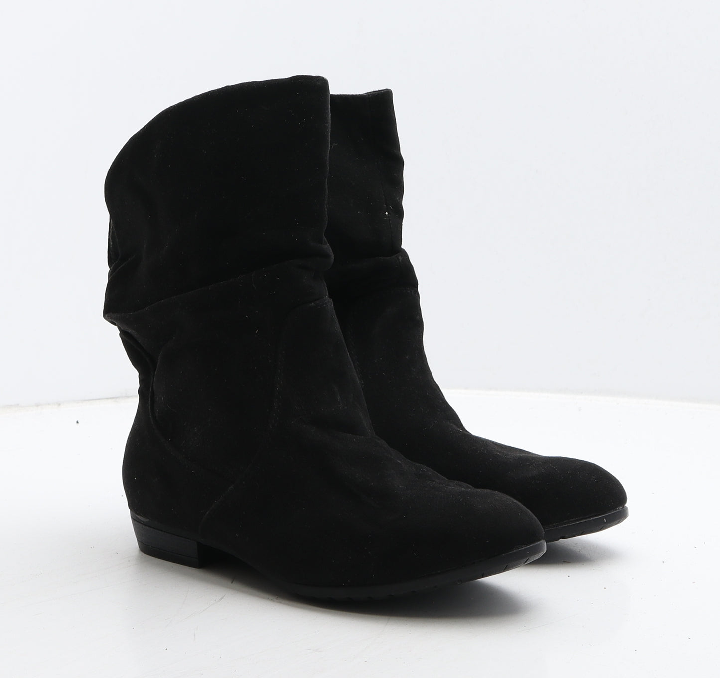 TU Womens Black Suede Bootie Boot UK 4