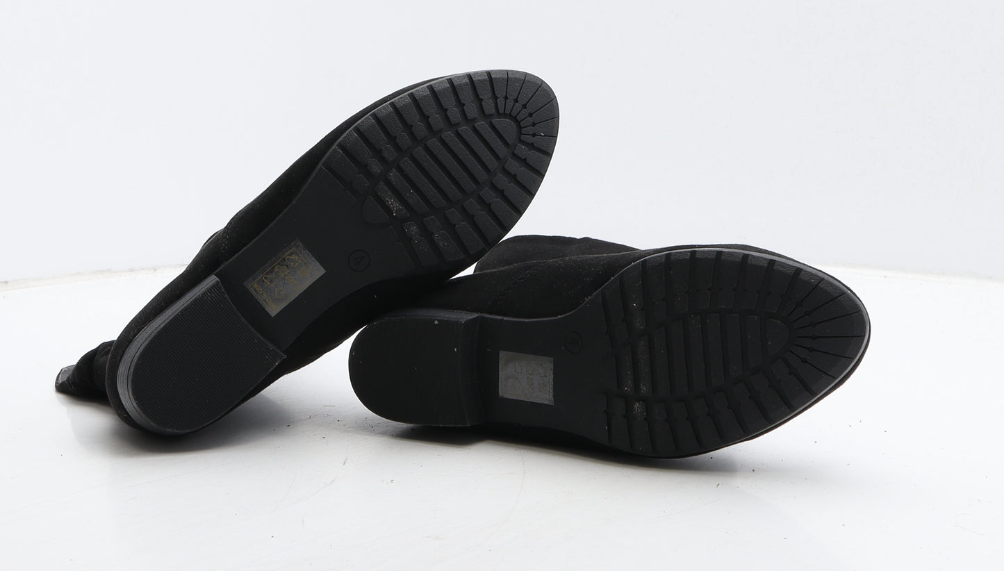 TU Womens Black Suede Bootie Boot UK 4