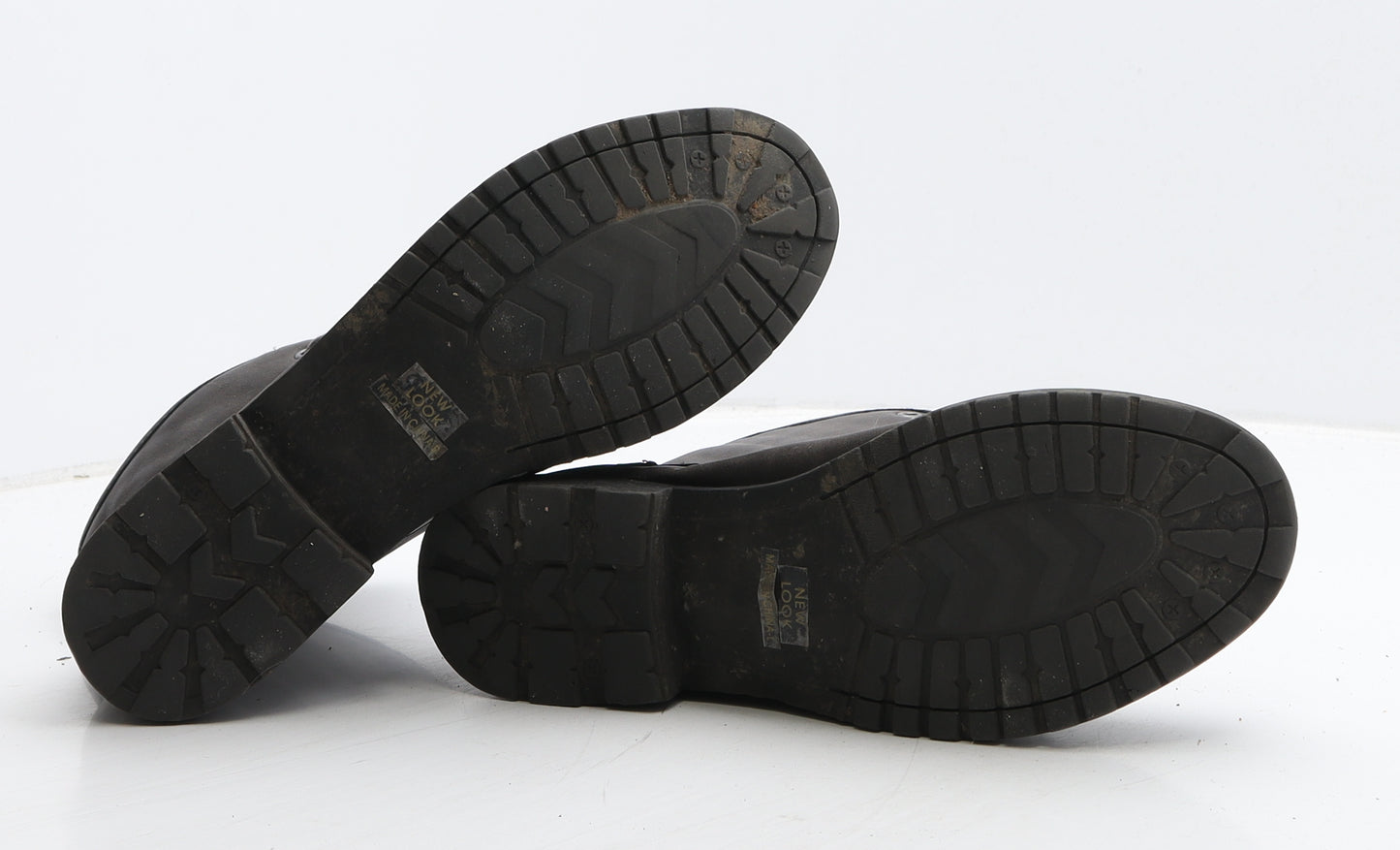 New Look Womens Brown Leather Biker Boot UK 8 42