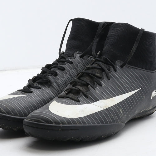 Nike Mens Black Geometric Leather Trainer UK 7.5 42 - Astro turf boots Mercurial