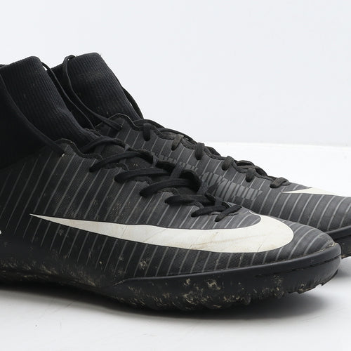 Nike Mens Black Geometric Leather Trainer UK 7.5 42 - Astro turf boots Mercurial