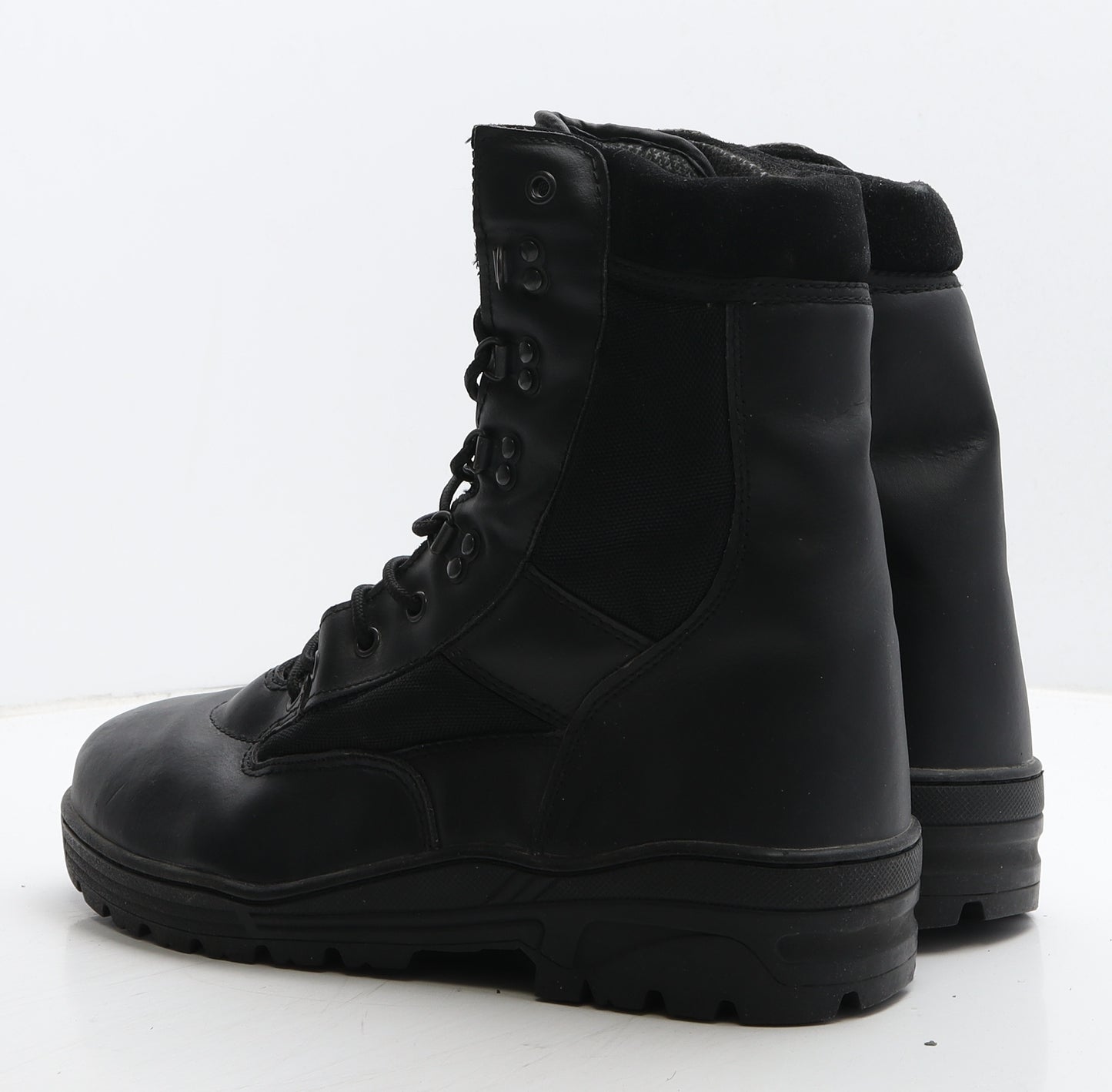 Mil-Com Mens Black Leather Combat Boot UK 13